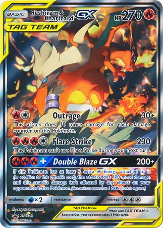 Reshiram & Charizard GX (SM201) (Jumbo Card) [Sun & Moon: Black Star Promos] | Dragon's Lair Comics and Fantasy Houston TX