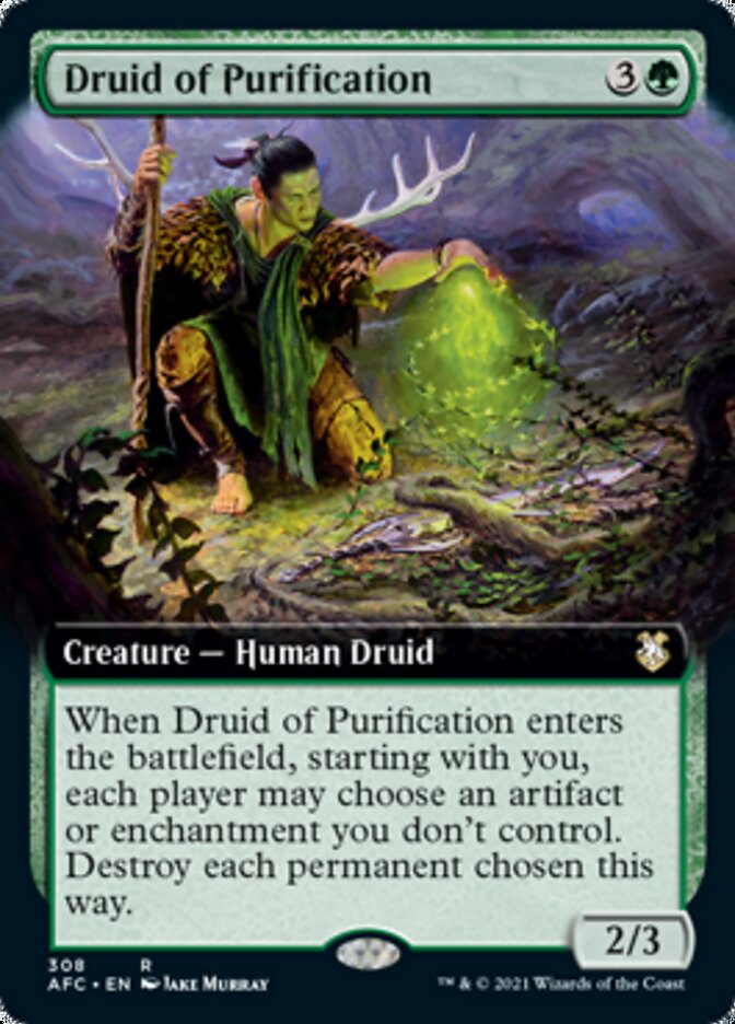 Druid of Purification (Extended Art) [Dungeons & Dragons: Adventures in the Forgotten Realms Commander] | Dragon's Lair Comics and Fantasy Houston TX