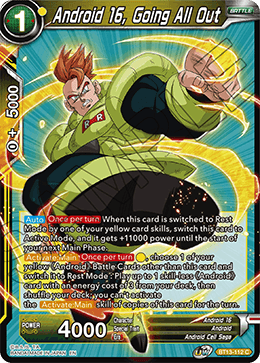 Android 16, Going All Out (Common) (BT13-112) [Supreme Rivalry] | Dragon's Lair Comics and Fantasy Houston TX