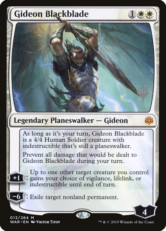 Gideon Blackblade (Promo Pack) [War of the Spark Promos] | Dragon's Lair Comics and Fantasy Houston TX