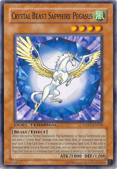 Crystal Beast Sapphire Pegasus [DTP1-EN028] Common | Dragon's Lair Comics and Fantasy Houston TX