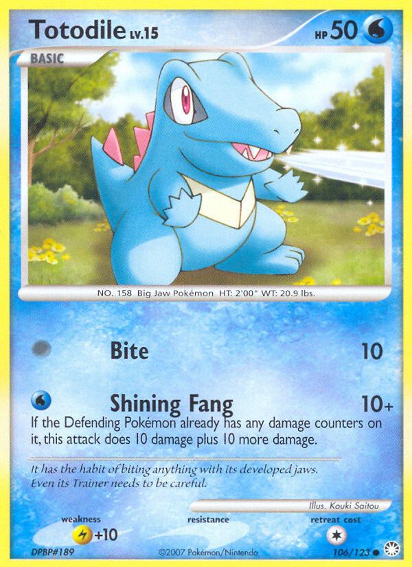 Totodile (106/123) [Diamond & Pearl: Mysterious Treasures] | Dragon's Lair Comics and Fantasy Houston TX