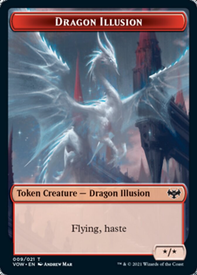 Dragon Illusion Token [Innistrad: Crimson Vow Tokens] | Dragon's Lair Comics and Fantasy Houston TX