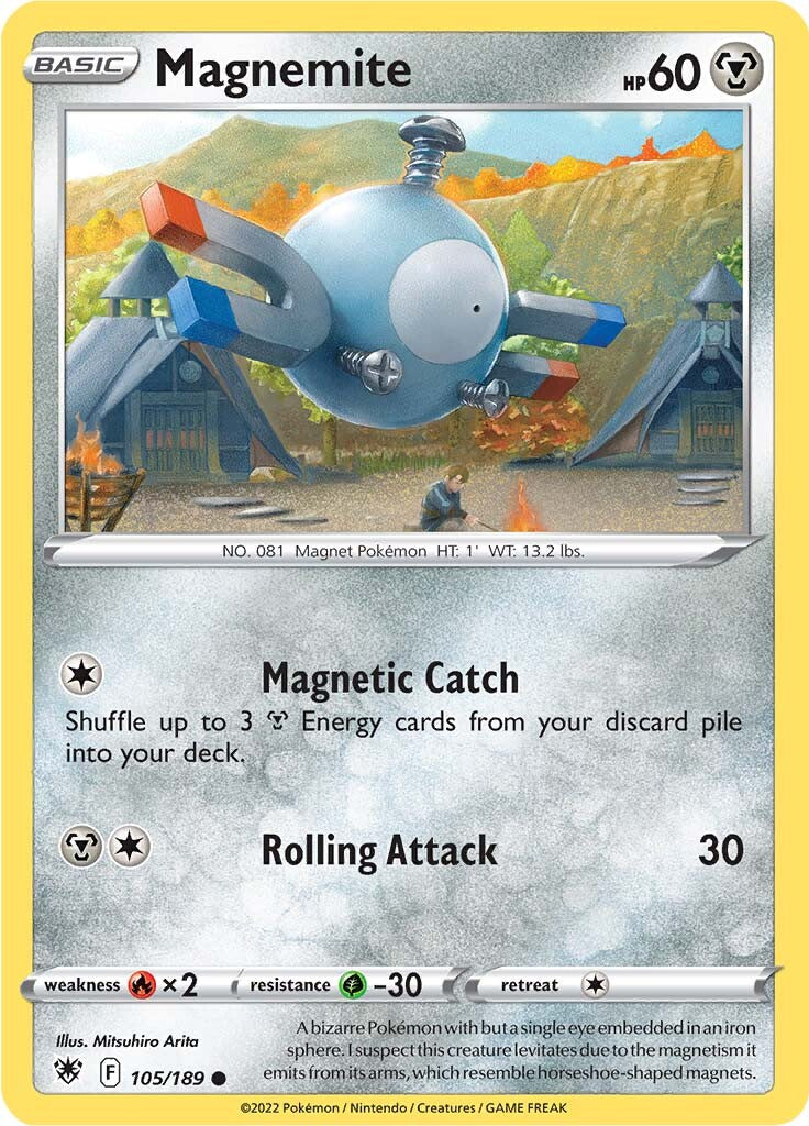 Magnemite (105/189) [Sword & Shield: Astral Radiance] | Dragon's Lair Comics and Fantasy Houston TX