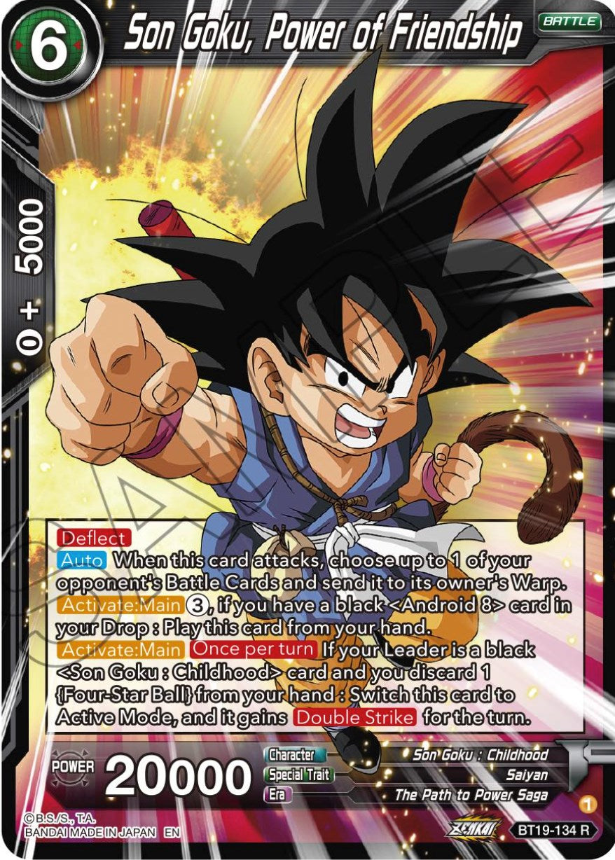 Son Goku, Power of Friendship (BT19-134) [Fighter's Ambition] | Dragon's Lair Comics and Fantasy Houston TX