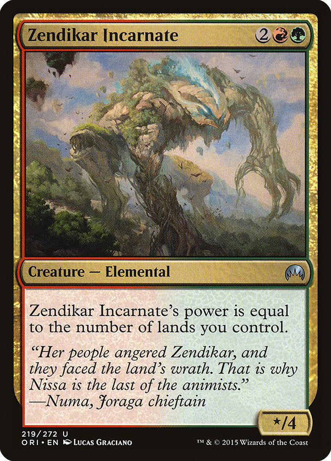 Zendikar Incarnate [Magic Origins] | Dragon's Lair Comics and Fantasy Houston TX