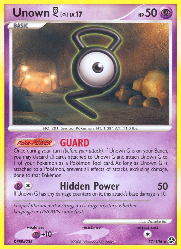 Unown G (57/106) [Diamond & Pearl: Great Encounters] | Dragon's Lair Comics and Fantasy Houston TX