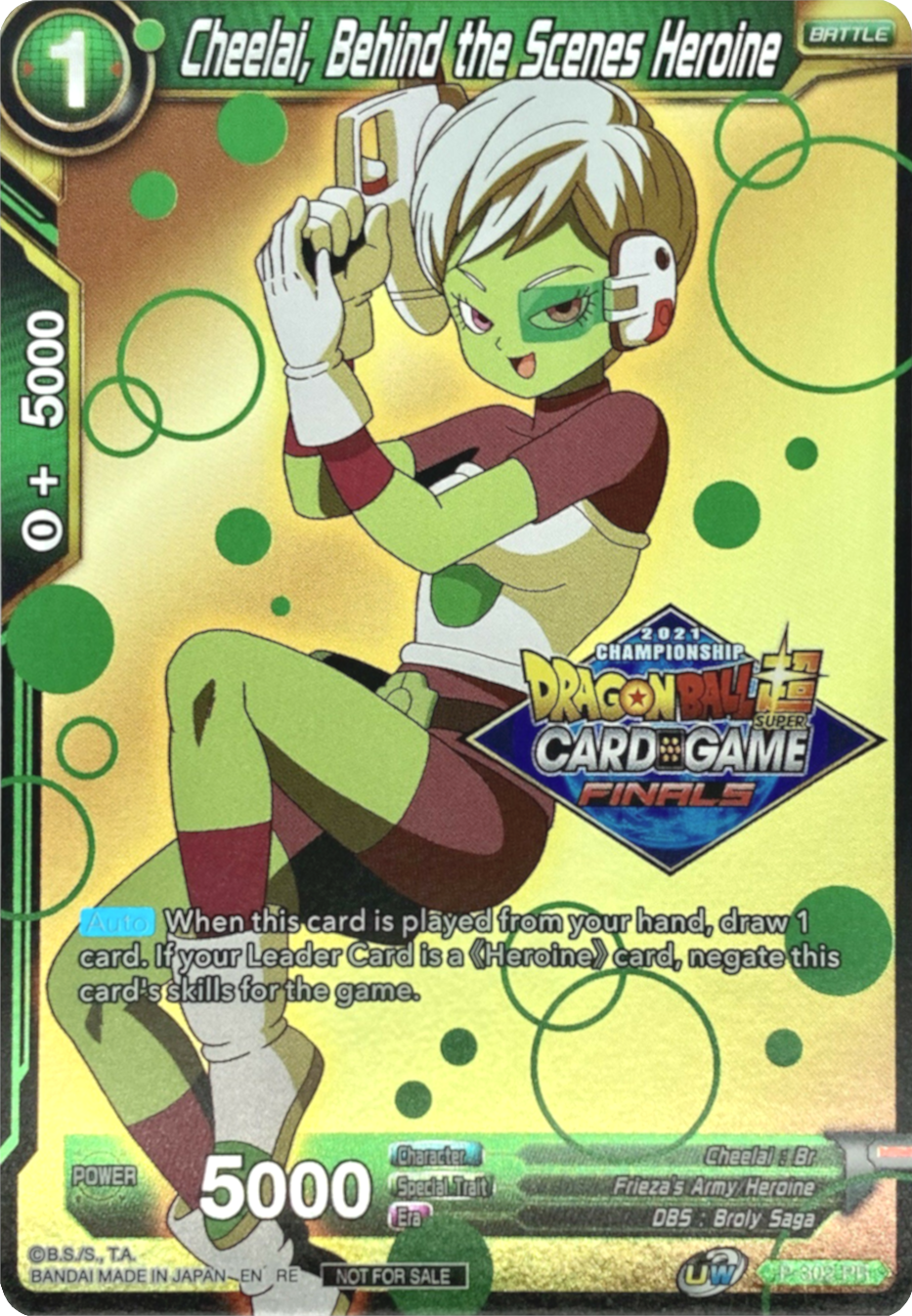 Cheelai, Behind the Scenes Heroine (2021 Tournament Pack Vault Set) (P-302) [Tournament Promotion Cards] | Dragon's Lair Comics and Fantasy Houston TX