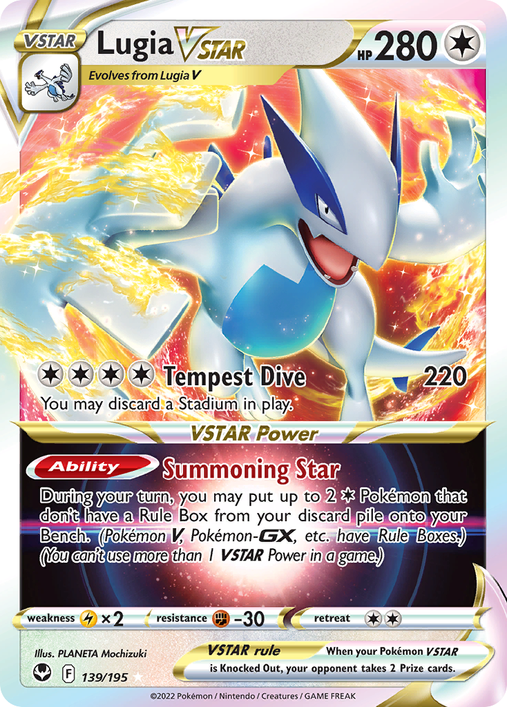 Lugia VSTAR (139/195) (Jumbo Card) [Sword & Shield: Silver Tempest] | Dragon's Lair Comics and Fantasy Houston TX