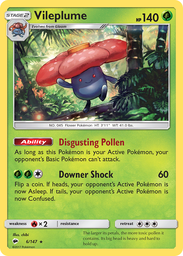 Vileplume (6/147) [Sun & Moon: Burning Shadows] | Dragon's Lair Comics and Fantasy Houston TX