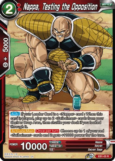 Nappa, Testing the Opposition (EB1-05) [Battle Evolution Booster] | Dragon's Lair Comics and Fantasy Houston TX