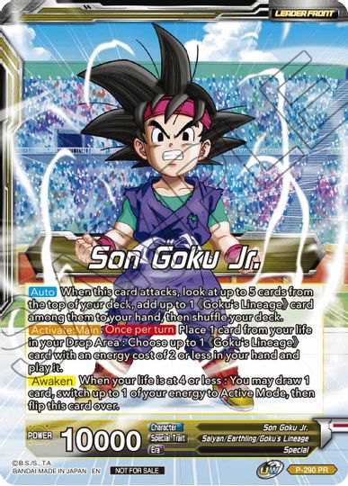 Son Goku Jr. // SS Son Goku Jr., Scion of the Lineage (P-290) [Promotion Cards] | Dragon's Lair Comics and Fantasy Houston TX