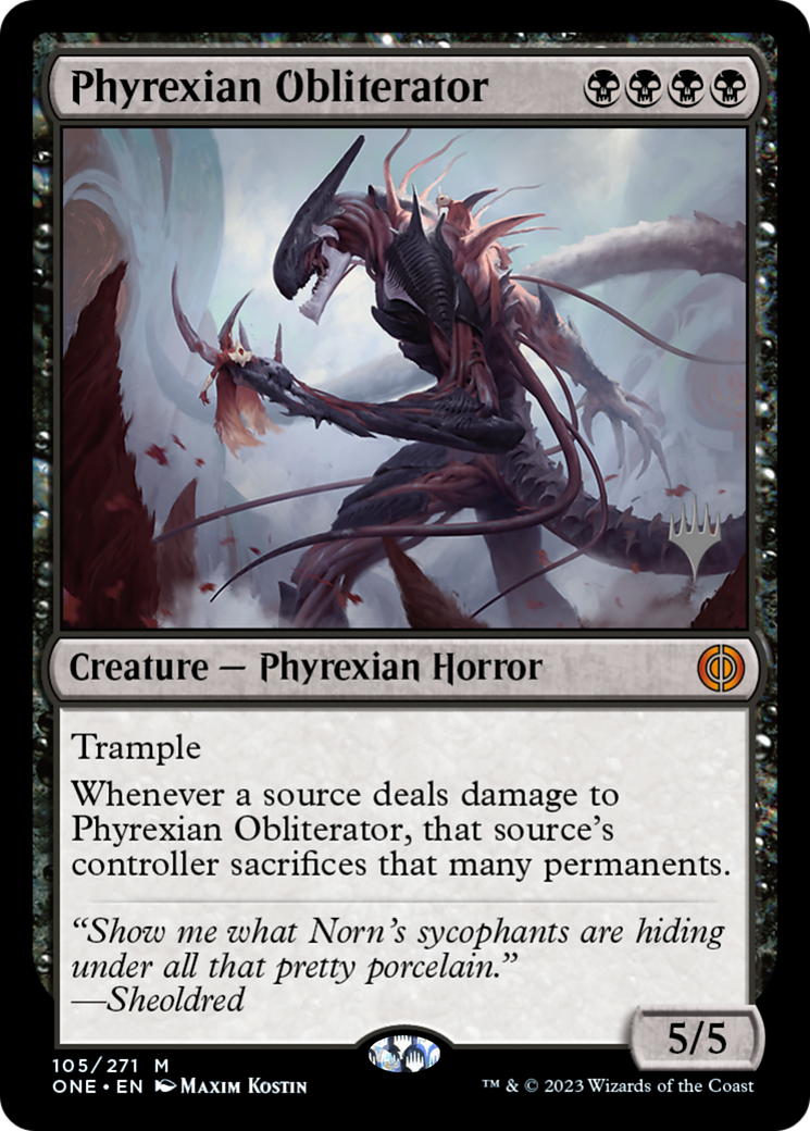 Phyrexian Obliterator (Promo Pack) [Phyrexia: All Will Be One Promos] | Dragon's Lair Comics and Fantasy Houston TX