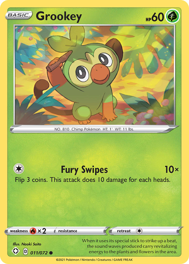 Grookey (011/072) [Sword & Shield: Shining Fates] | Dragon's Lair Comics and Fantasy Houston TX