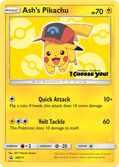 Ash's Pikachu (SM111) [Sun & Moon: Black Star Promos] | Dragon's Lair Comics and Fantasy Houston TX