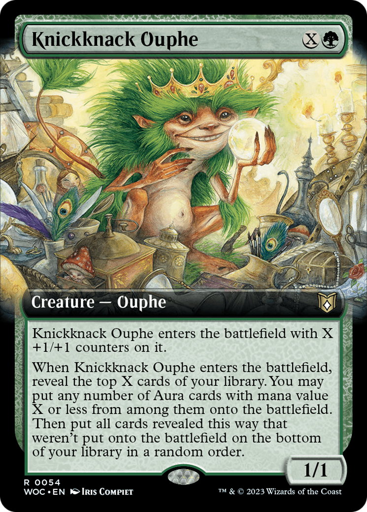 Knickknack Ouphe (Extended Art) [Wilds of Eldraine Commander] | Dragon's Lair Comics and Fantasy Houston TX