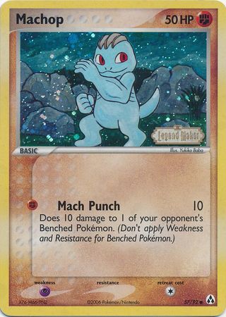 Machop (57/92) (Stamped) [EX: Legend Maker] | Dragon's Lair Comics and Fantasy Houston TX