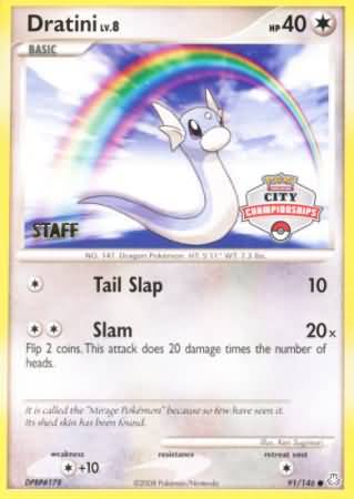 Dratini (91/146) (City Championship Promo Staff) [Diamond & Pearl: Legends Awakened] | Dragon's Lair Comics and Fantasy Houston TX