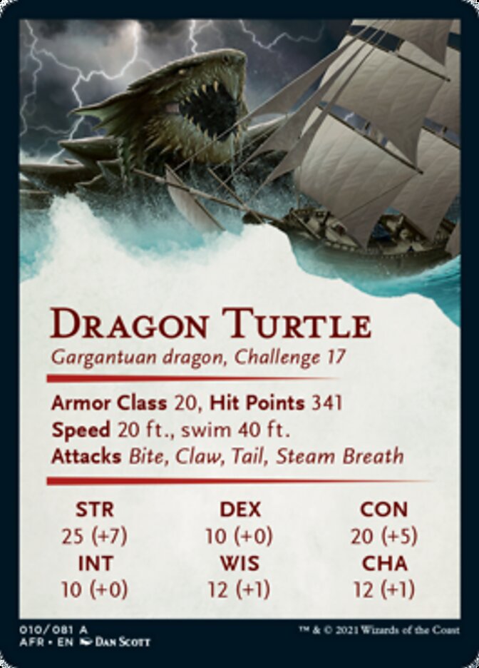 Dragon Turtle Art Card [Dungeons & Dragons: Adventures in the Forgotten Realms Art Series] | Dragon's Lair Comics and Fantasy Houston TX