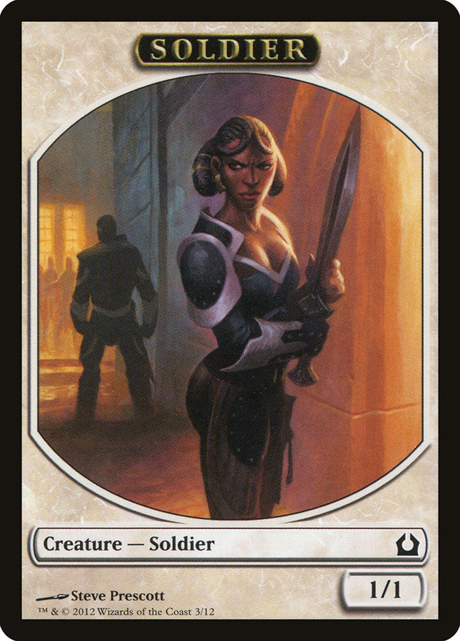 Soldier Token [Return to Ravnica Tokens] | Dragon's Lair Comics and Fantasy Houston TX