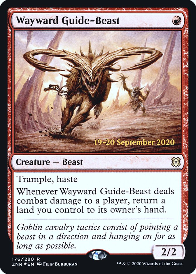 Wayward Guide-Beast [Zendikar Rising Prerelease Promos] | Dragon's Lair Comics and Fantasy Houston TX