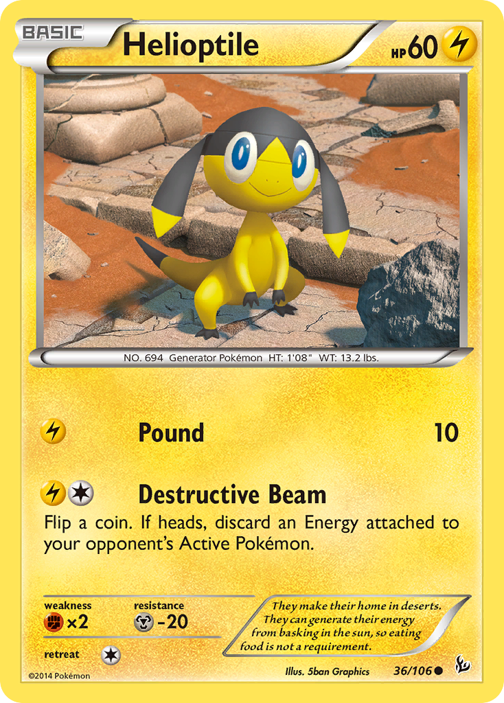 Helioptile (36/106) [XY: Flashfire] | Dragon's Lair Comics and Fantasy Houston TX