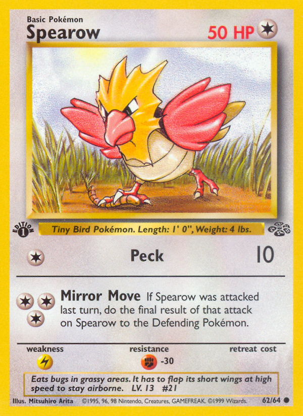 Spearow (62/64) [Jungle 1st Edition] | Dragon's Lair Comics and Fantasy Houston TX