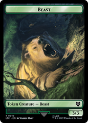 Beast // Treefolk Double Sided Token [The Lord of the Rings: Tales of Middle-Earth Commander Tokens] | Dragon's Lair Comics and Fantasy Houston TX