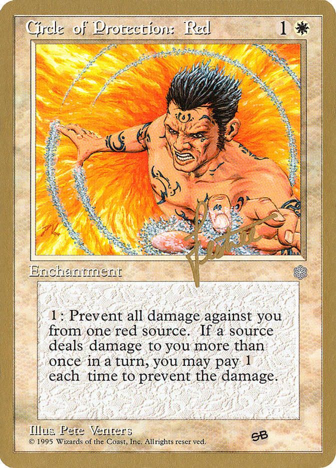 Circle of Protection: Red (Bertrand Lestree) (SB) (ICE) [Pro Tour Collector Set] | Dragon's Lair Comics and Fantasy Houston TX