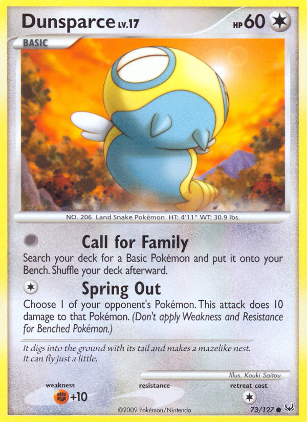 Dunsparce (73/127) [Platinum: Base Set] | Dragon's Lair Comics and Fantasy Houston TX