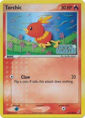 Torchic (65/100) (Stamped) [EX: Crystal Guardians] | Dragon's Lair Comics and Fantasy Houston TX