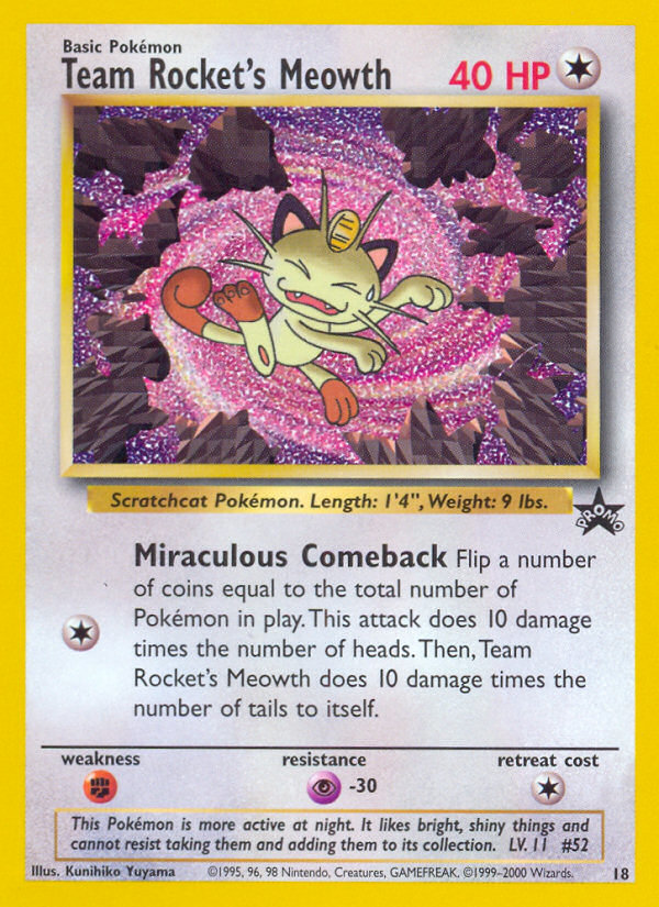 Team Rocket's Meowth (18) [Wizards of the Coast: Black Star Promos] | Dragon's Lair Comics and Fantasy Houston TX