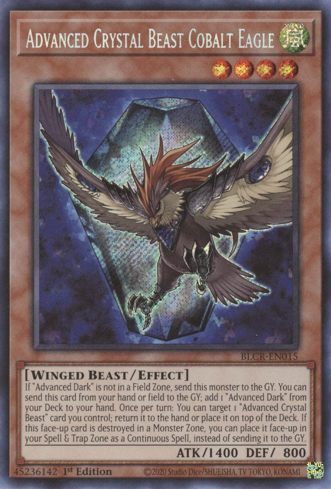 Advanced Crystal Beast Cobalt Eagle [BLCR-EN015] Secret Rare | Dragon's Lair Comics and Fantasy Houston TX