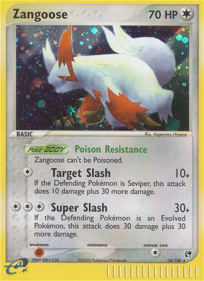 Zangoose (14/100) [EX: Sandstorm] | Dragon's Lair Comics and Fantasy Houston TX