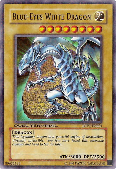 Blue-Eyes White Dragon [DTP1-EN001] Super Rare | Dragon's Lair Comics and Fantasy Houston TX