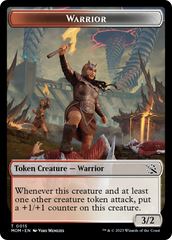 Warrior // Phyrexian Saproling Double-Sided Token [March of the Machine Tokens] | Dragon's Lair Comics and Fantasy Houston TX