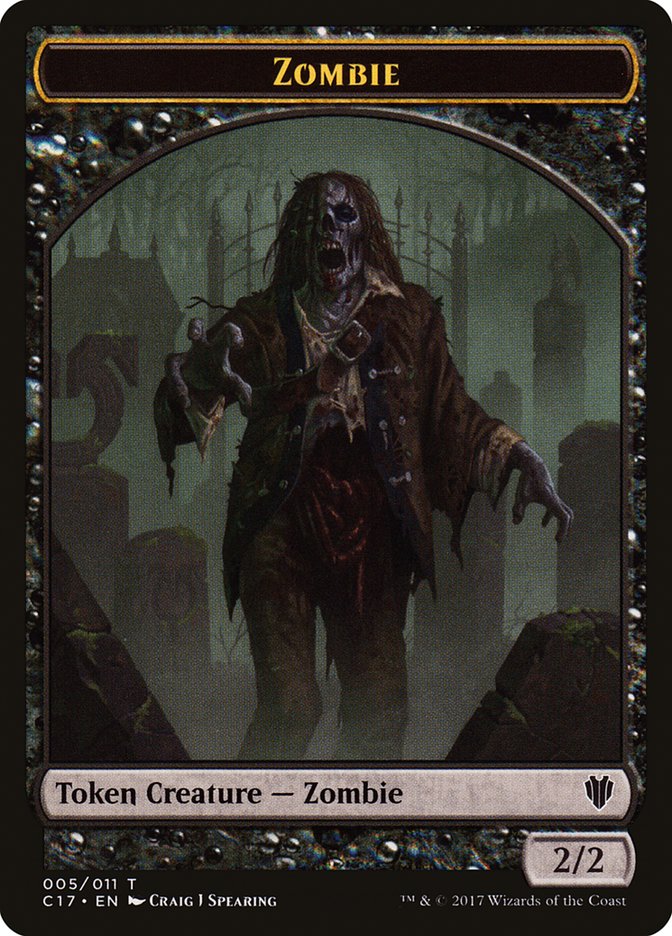 Vampire // Zombie Double-Sided Token [Commander 2017 Tokens] | Dragon's Lair Comics and Fantasy Houston TX