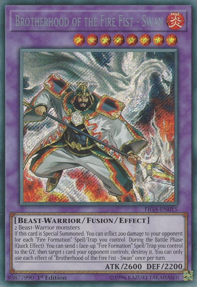 Brotherhood of the Fire Fist - Swan [FIGA-EN015] Secret Rare | Dragon's Lair Comics and Fantasy Houston TX