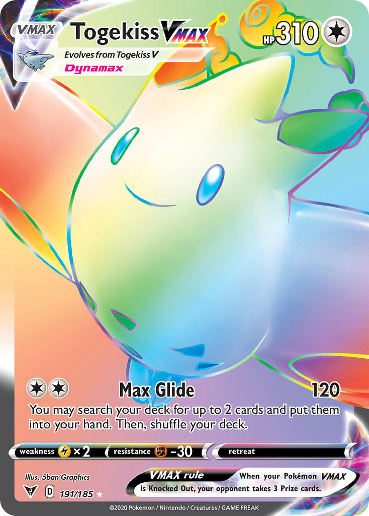 Togekiss VMAX (191/185) [Sword & Shield: Vivid Voltage] | Dragon's Lair Comics and Fantasy Houston TX