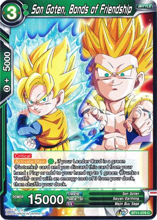 Son Goten, Bonds of Friendship (BT11-078) [Vermilion Bloodline] | Dragon's Lair Comics and Fantasy Houston TX