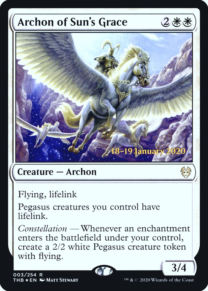 Archon of Sun's Grace [Theros Beyond Death Prerelease Promos] | Dragon's Lair Comics and Fantasy Houston TX