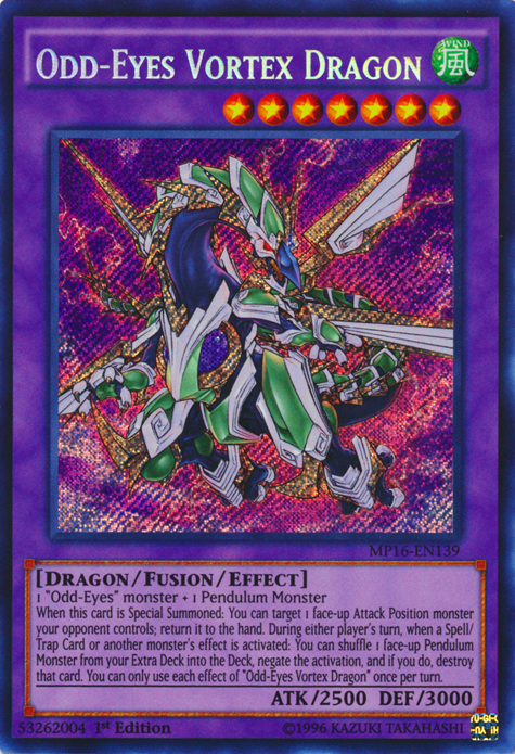 Odd-Eyes Vortex Dragon [MP16-EN139] Secret Rare | Dragon's Lair Comics and Fantasy Houston TX