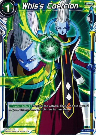 Whis's Coercion (Alternate Art) (BT1-055) [Special Anniversary Set] | Dragon's Lair Comics and Fantasy Houston TX