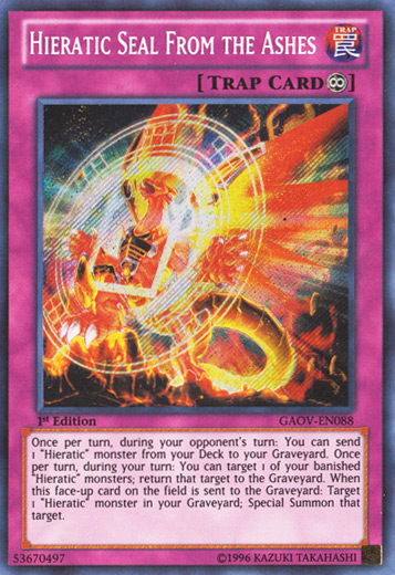 Hieratic Seal From the Ashes [GAOV-EN088] Secret Rare | Dragon's Lair Comics and Fantasy Houston TX