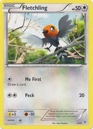 Fletchling (1/30) [XY: Trainer Kit 1 - Bisharp] | Dragon's Lair Comics and Fantasy Houston TX