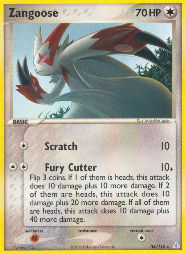 Zangoose (34/110) [EX: Holon Phantoms] | Dragon's Lair Comics and Fantasy Houston TX