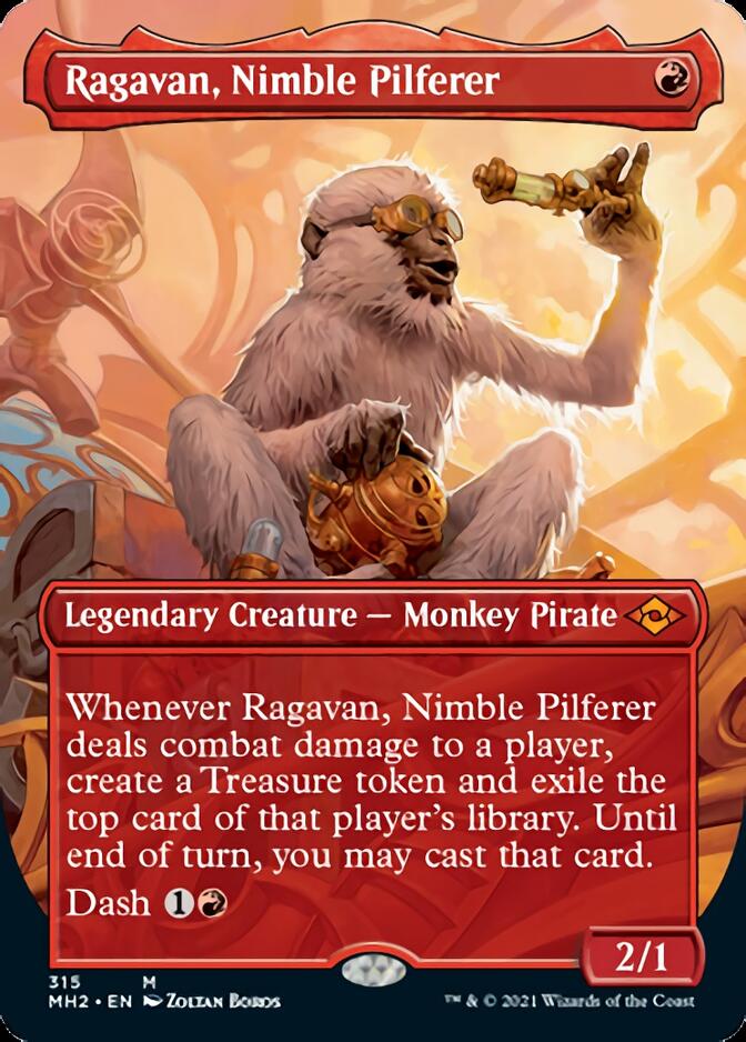 Ragavan, Nimble Pilferer (Borderless Alternate Art) [Modern Horizons 2] | Dragon's Lair Comics and Fantasy Houston TX