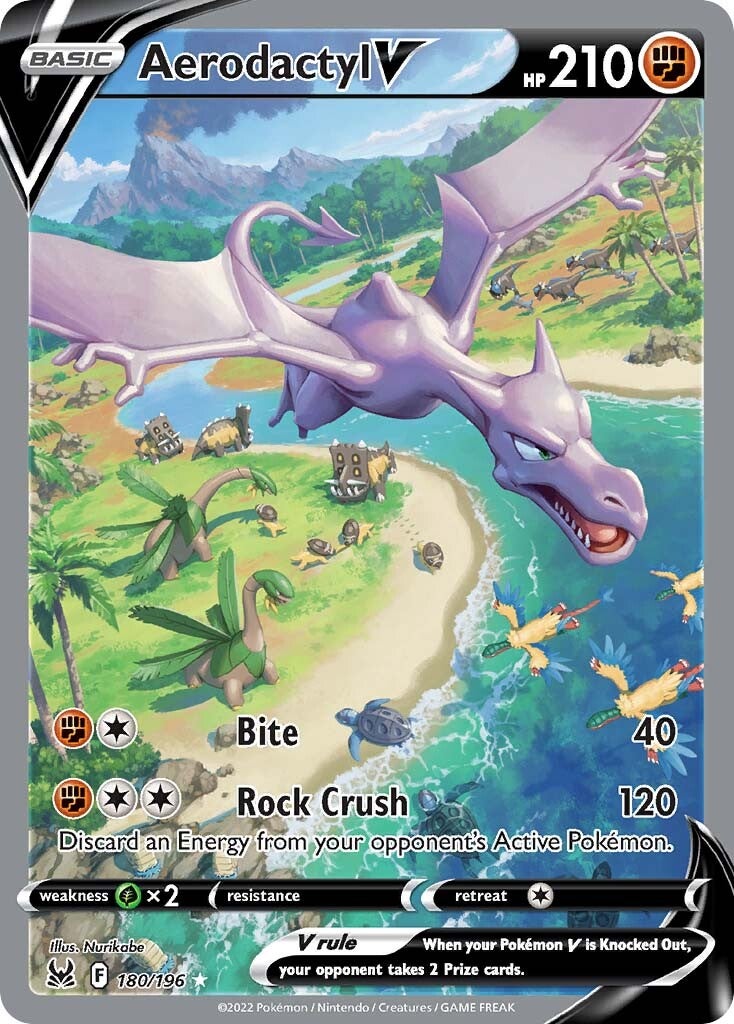 Aerodactyl V (180/196) [Sword & Shield: Lost Origin] | Dragon's Lair Comics and Fantasy Houston TX