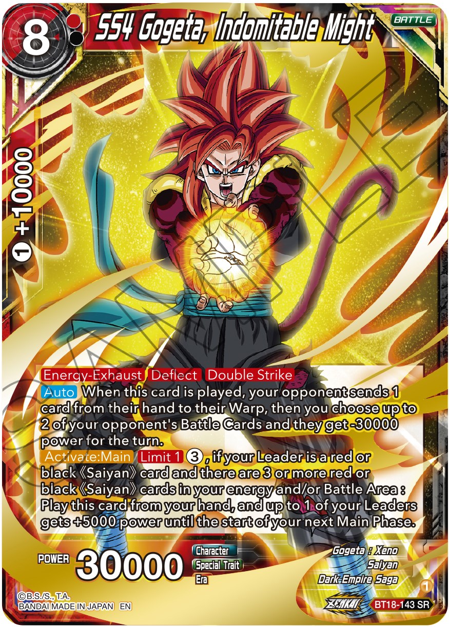 SS4 Gogeta, Indomitable Might (BT18-143) [Dawn of the Z-Legends] | Dragon's Lair Comics and Fantasy Houston TX