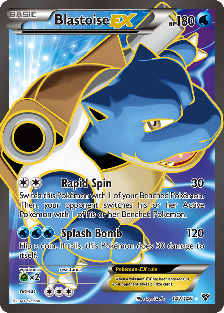 Blastoise EX (142/146) [XY: Base Set] | Dragon's Lair Comics and Fantasy Houston TX